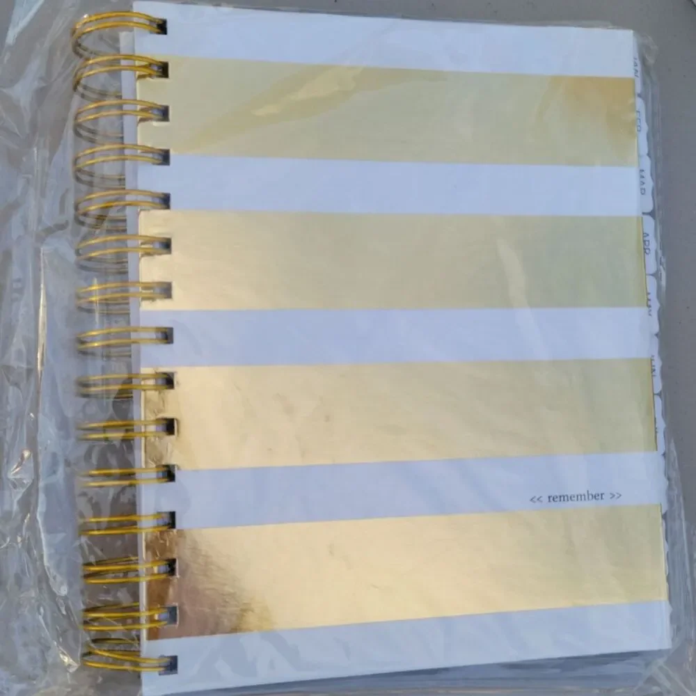 New Studio Gold Foil Teresa Collins 12 Month Undated Perpetual Planner Calendar